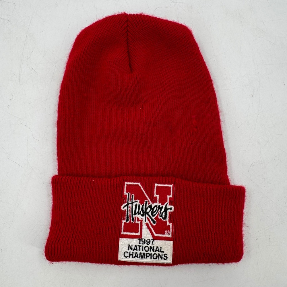 Nebraska‎ Huskers Beanie Red 1997 National Champions Knit Cuffed Hat